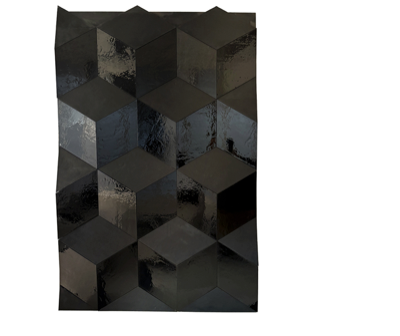 Murano Atelier Murano Glass 3D Rhombus Wall Panel Unique Piece