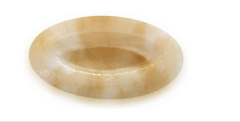 Murano Atelier Glass Serving Tray Amber