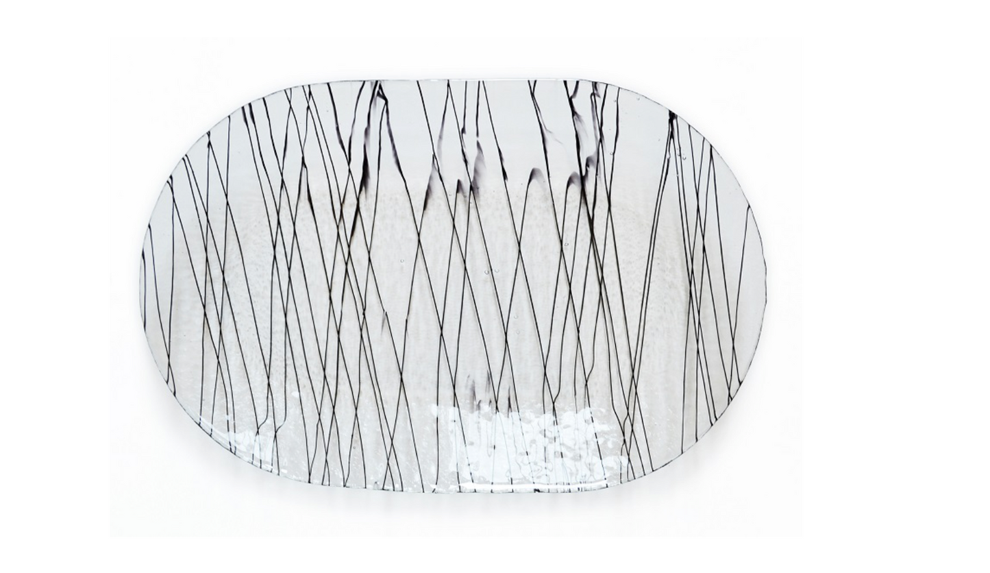 Murano Atelier Murano Glass Serving Tray Freeform Minimalist
