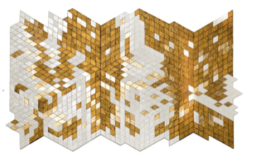 Murano Atelier Murano Glass Wall Panel Unique Piece Gold 24kt