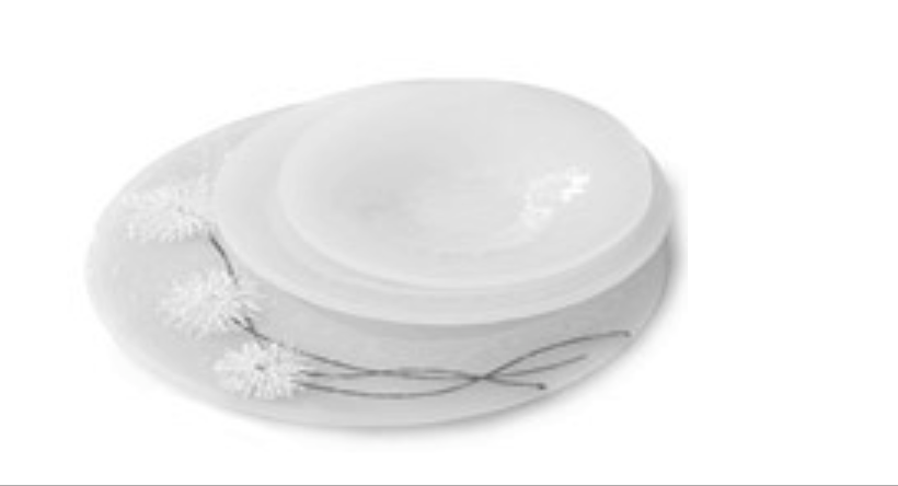 Murano Atelier Glass Plate Set Platinum