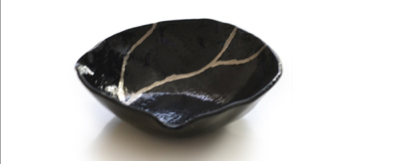 Murano Atelier Black Glass Rice Bowl Compact Form