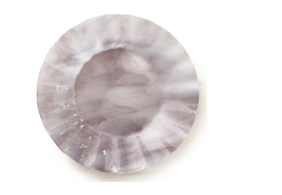 Murano Atelier Murano Glass Serving Tray Round Amethyst
