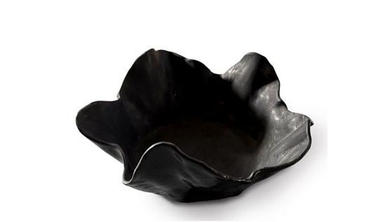 Murano Atelier Glass Bowl Ruffled Rim Low Profile Body Small