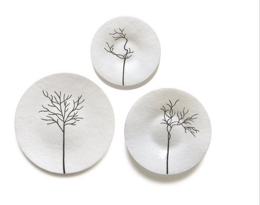 Murano Atelier Murano Glass Plate Set Flat Plate Form