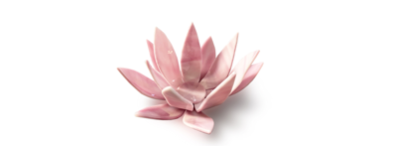 Murano Atelier Murano Glass Pink Lotus Candle Holder