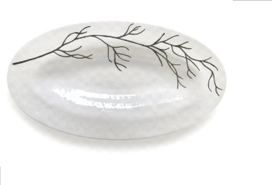 Murano Atelier Murano Glass Serving Tray Freeform Branch