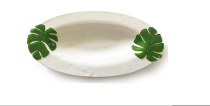 Murano Atelier Tropical Glass Serving Tray Oval