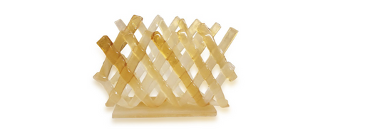 Murano Atelier Glass Napkin Holder Freeform Amber