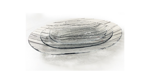 Murano Atelier Murano Glass Plate Set Freeform