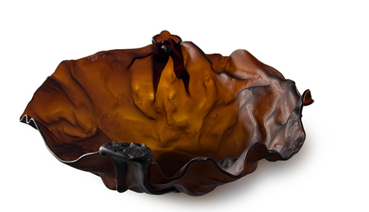Murano Atelier Murano Glass Bowl Ruffled Rim Large
