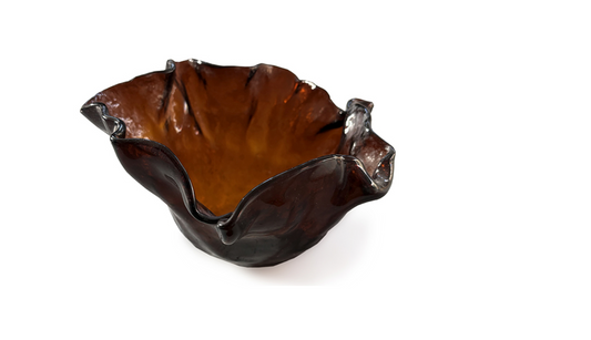 Murano Atelier Murano Glass Bowl Ruffled Rim Small
