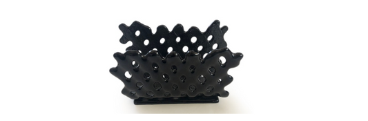Murano Atelier Glass Napkin Holder Freeform Black